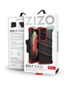 Hurtownia GSM - Pancerne etui ZIZO BOLT Series Samsung Galaxy S21 Ultra 5G ze szkłem 9H na ekran + uchwyt z podstawką (Black & Red) - ZIZ079BLKRED - {ean13} - Hurt