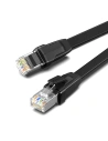 UGREEN NW134 Płaski kabel sieciowy z metalowymi wtyczkami, Ethernet RJ45, Cat.8, U/FTP, 2m (czarny)
