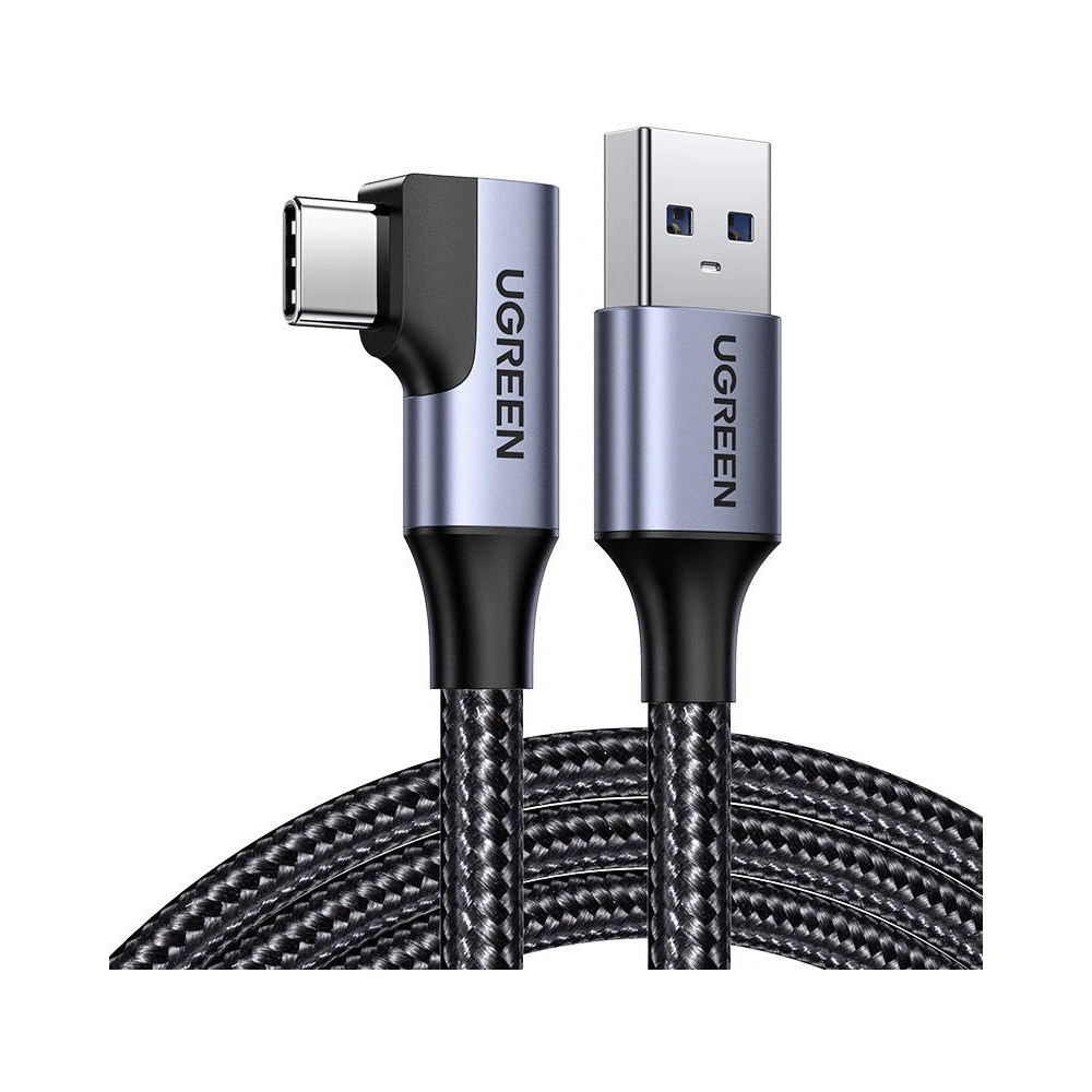 Wholesale Angle cable USB to USB-C UGREEN US385, 3A, 1m (black) - UGR1043BLK - {ean13} - Hurt