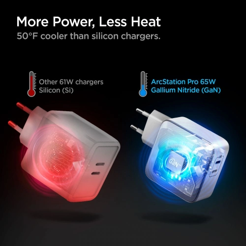 Ładowarka sieciowa Spigen PE2007 PowerArc 2-port Network Charger PD 60W QC 3.0 White