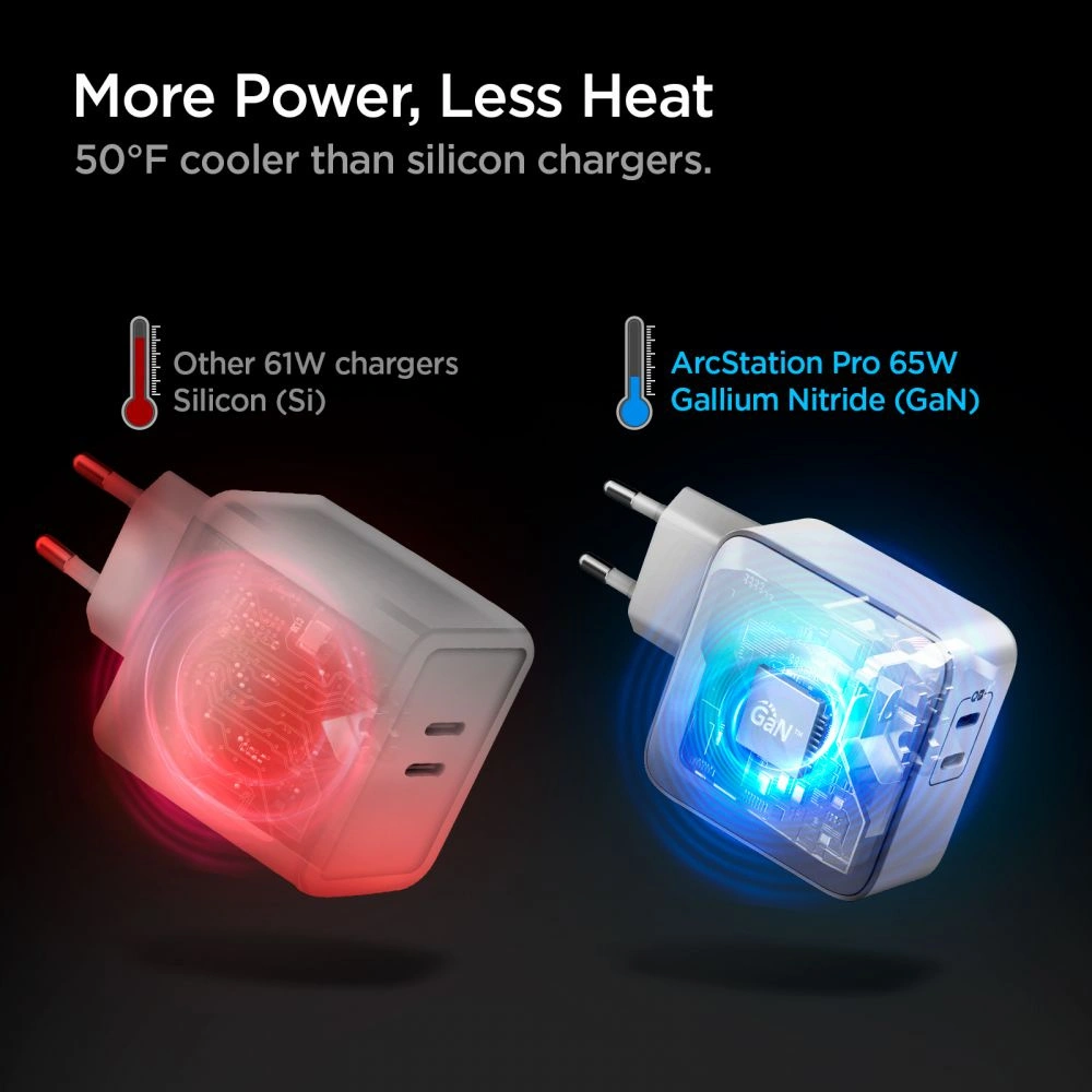 Hurtownia GSM - Ładowarka sieciowa Spigen PE2007 PowerArc 2-port Network Charger PD 60W QC 3.0 White - SPN1706WHT - {ean13} - Hurt