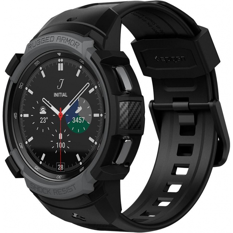 Spigen Distributor - 8809811853124 - SPN1709CHRGRY - Spigen Rugged Armor Pro Samsung Galaxy Watch 4 Classic 46mm Charcoal Grey - B2B homescreen
