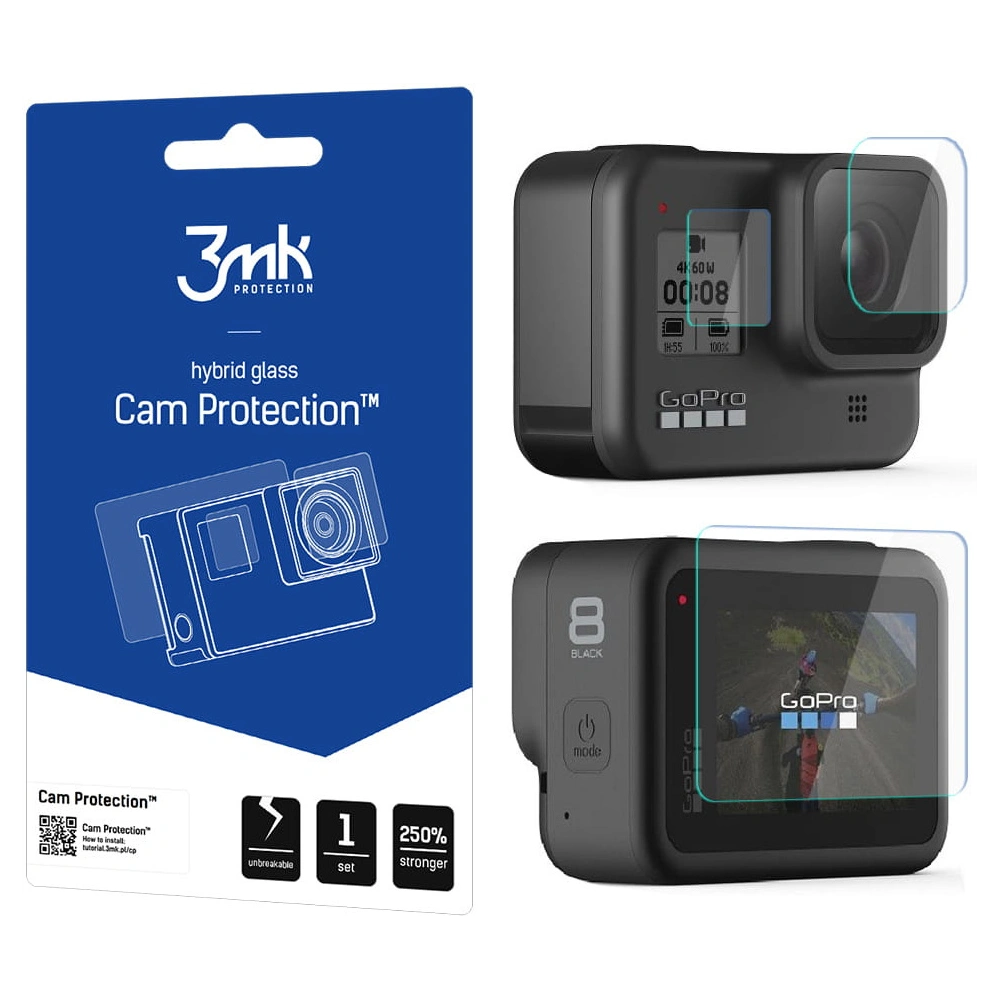 Hybridní sklo 3MK CamProtect GoPro HERO 8