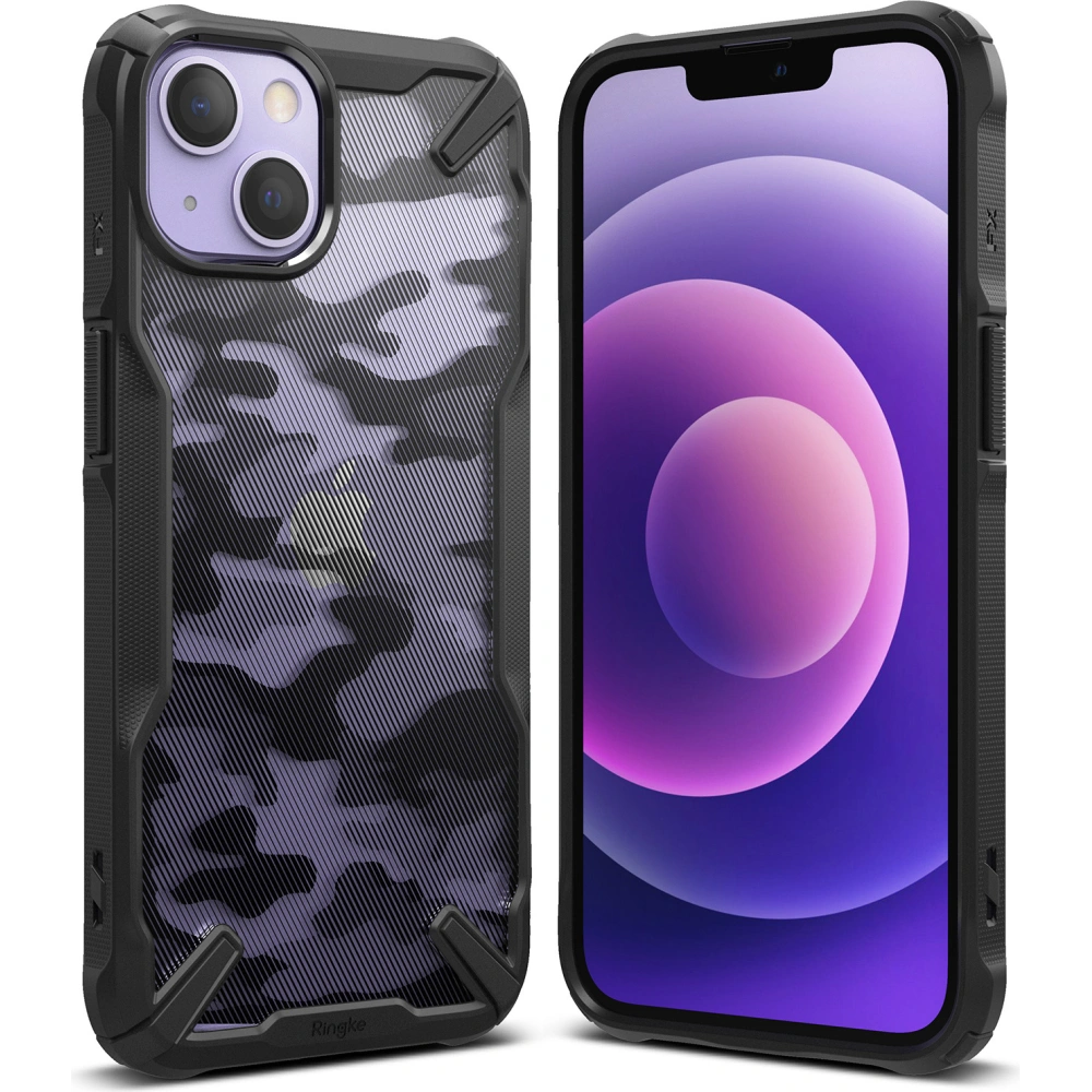 Hurtownia GSM - Etui Ringke Fusion-X Design Apple iPhone 13 mini Camo (Moro) Black - RGK1475MBL - {ean13} - Hurt