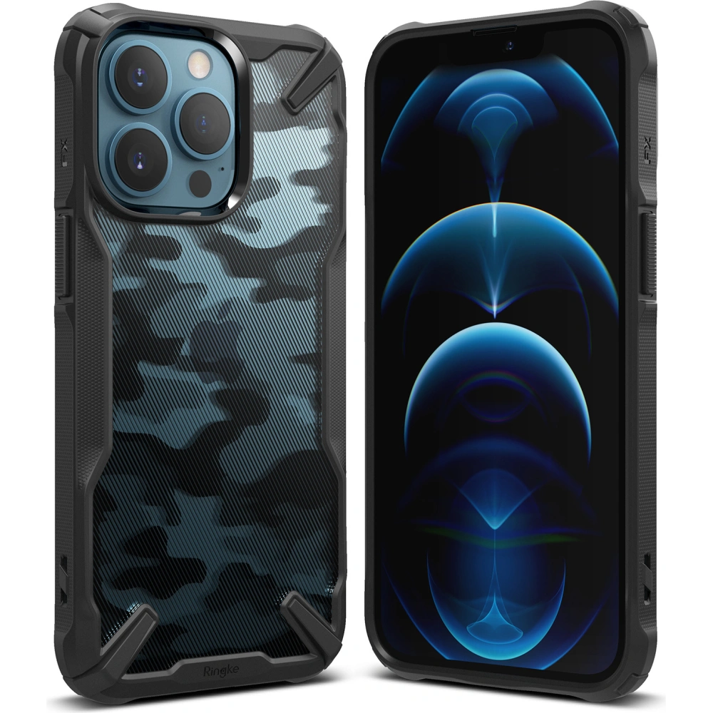 Wholesale Ringke Fusion-X Design Apple iPhone 13 Pro Camo Black - RGK1452MBL - {ean13} - Hurt