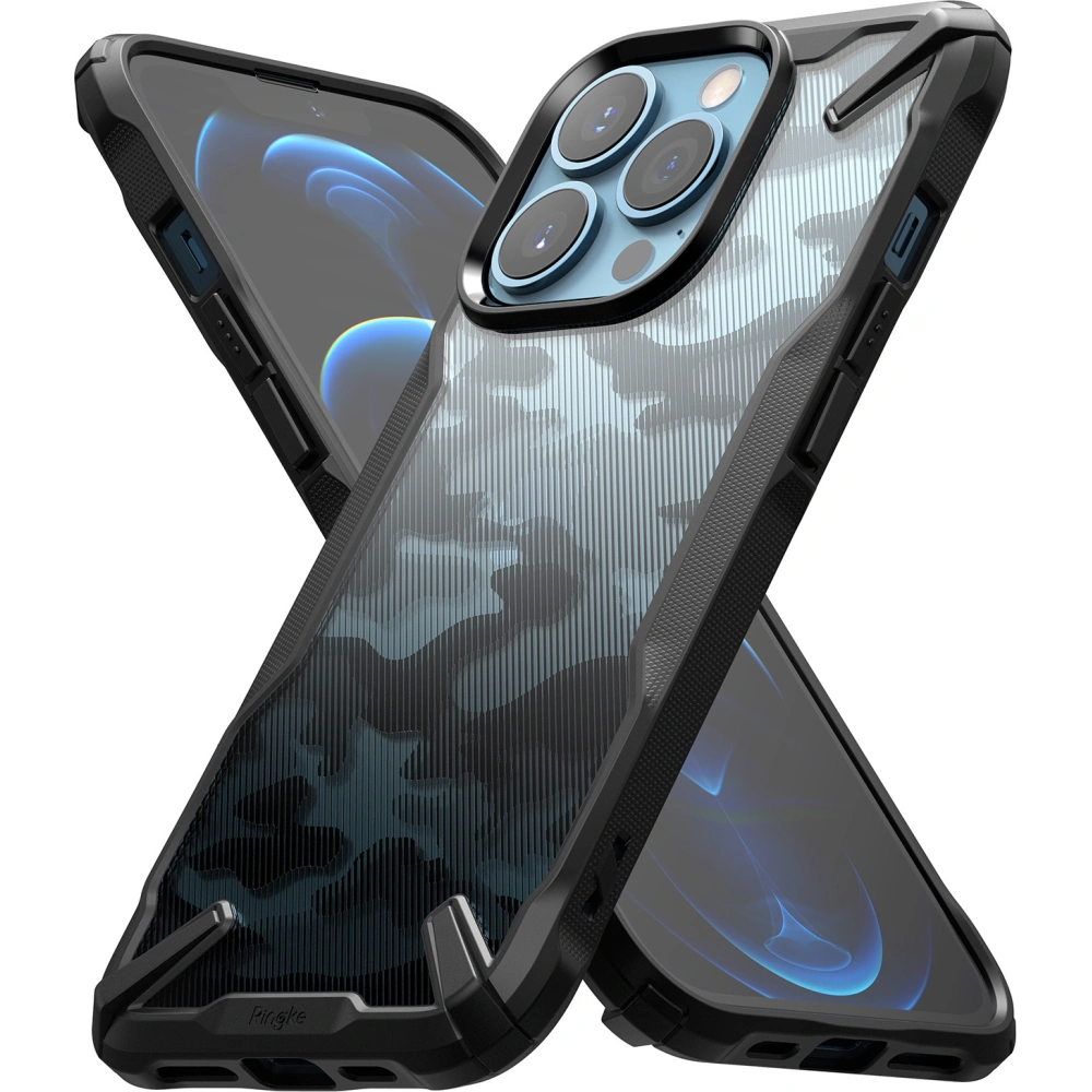 Hurtownia GSM - Etui Ringke Fusion-X Design Apple iPhone 13 Pro Camo (Moro) černé - RGK1452MBL - {ean13} - Hurt