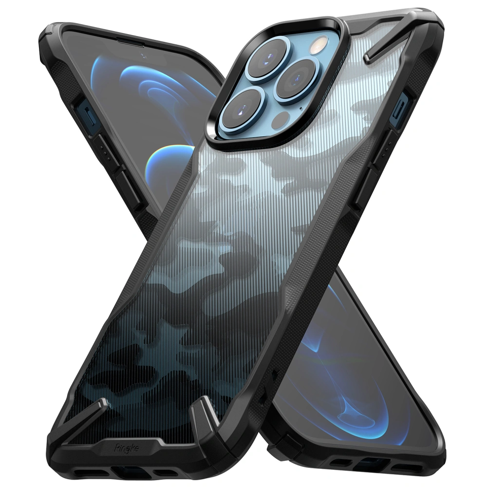 Hurtownia GSM - Etui Ringke Fusion-X Design Apple iPhone 13 Pro Max Camo (Moro) Černé - RGK1439MBL - {ean13} - Hurt