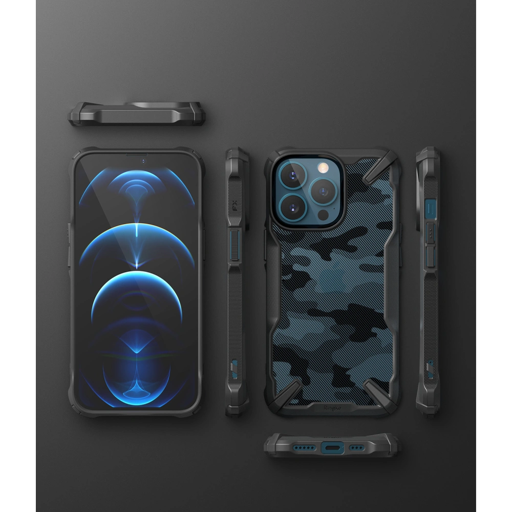 Hurtownia GSM - Etui Ringke Fusion-X Design Apple iPhone 13 Pro Max Camo (Moro) Černé - RGK1439MBL - {ean13} - Hurt