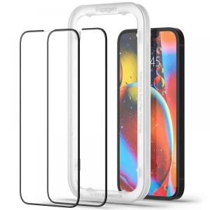 Szkło hartowane Spigen GLAS.tR Slim AlignMaster Apple iPhone 13 mini Black [2 PACK]