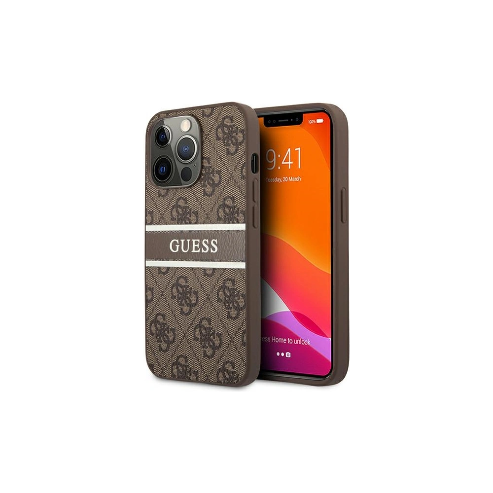 Hurtownia GSM - Etui Guess GUHCP13X4GDBR Apple iPhone 13 Pro Max hnědý/brown hardcase 4G Stripe - GUE1242BR - {ean13} - Hurt