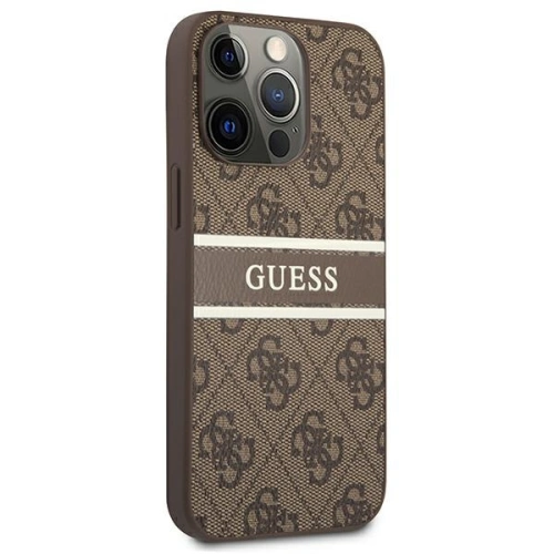 Etui Guess GUHCP13X4GDBR Apple iPhone 13 Pro Max brązowy/brown hardcase 4G Stripe
