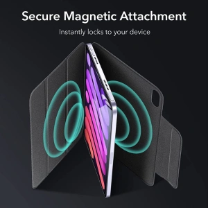 Hurtownia GSM - Etui ESR Rebound Magnetic Apple iPad mini 2021 (6. generációs) / iPad mini 8.3" 2024 7gen Fekete - ESR364BLK - {ean13} - Hurt
