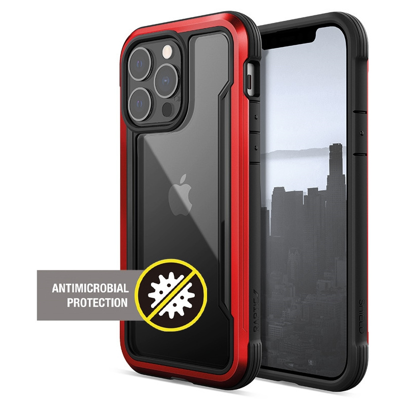 X-Doria Distributor - 6950941472708 - XDR133RED - X-Doria Raptic Shield Pro Apple iPhone 13 Pro (Anti-bacterial) (Red) - B2B homescreen