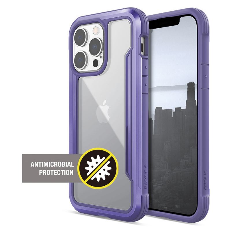 X-Doria Distributor - 6950941472692 - XDR134PRP - X-Doria Raptic Shield Pro Apple iPhone 13 Pro (Anti-bacterial) (Purple) - B2B homescreen