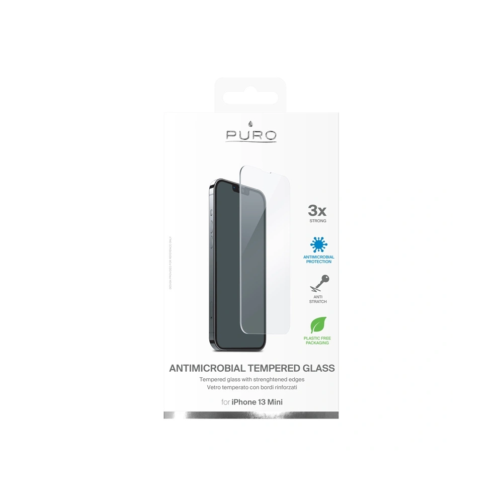 Hurtownia GSM - Szkło hartowane PURO Glass Anti-Bacterial Apple iPhone 13 mini - PUR495 - {ean13} - Hurt