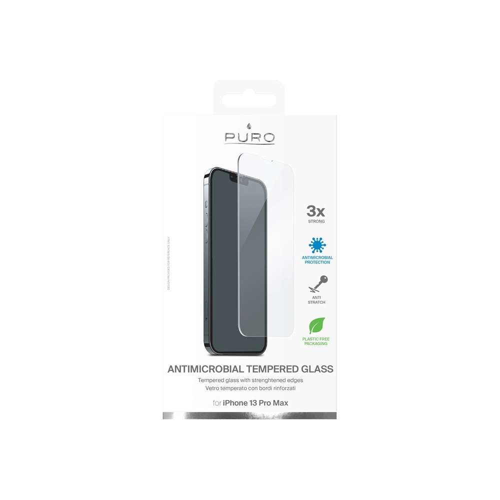 Hurtownia GSM - Szkło hartowane PURO Glass Anti-Bacterial Apple iPhone 13 Pro Max - PUR497 - {ean13} - Hurt