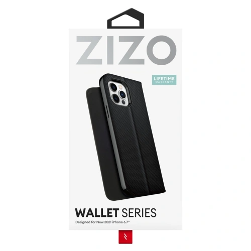 Etui ZIZO WALLET Series Apple iPhone 13 Pro Max (czarny)