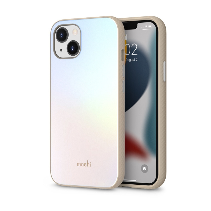 Moshi Distributor - 4711064644722 - MOSH154ASTSLV - Moshi iGlaze Apple iPhone 13 (system SnapTo) (Astral Silver) - B2B homescreen
