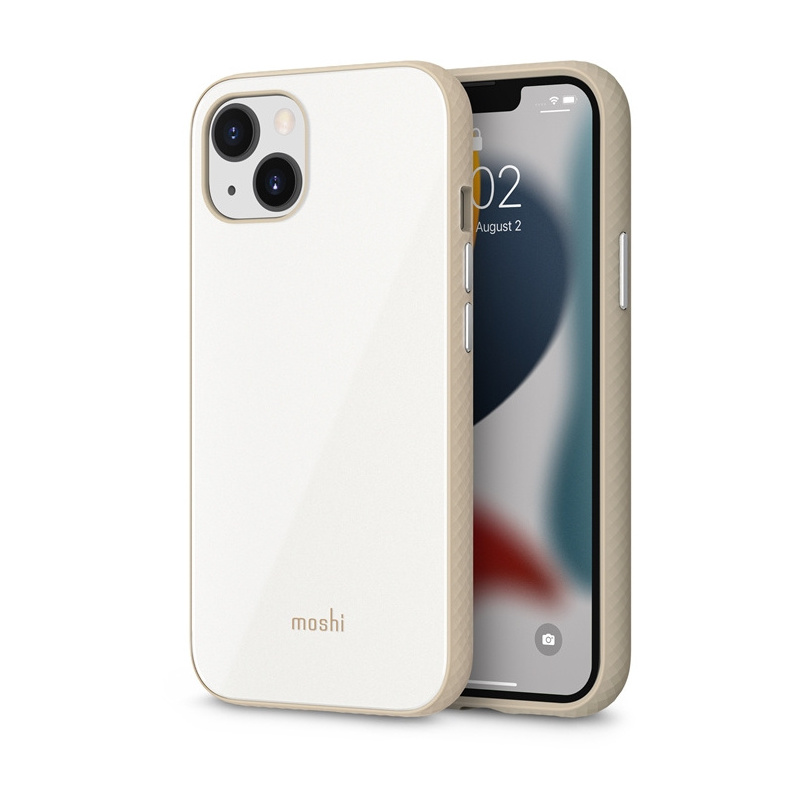 Moshi Distributor - 4711064644692 - MOSH155PEAWHT - Moshi iGlaze Apple iPhone 13 (system SnapTo) (Pearl White) - B2B homescreen