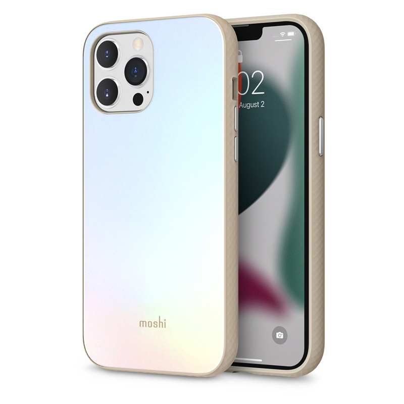 Moshi Distributor - 4711064644746 - MOSH158ASTSLV - Moshi iGlaze Apple iPhone 13 Pro Max (system SnapTo) (Astral Silver) - B2B homescreen