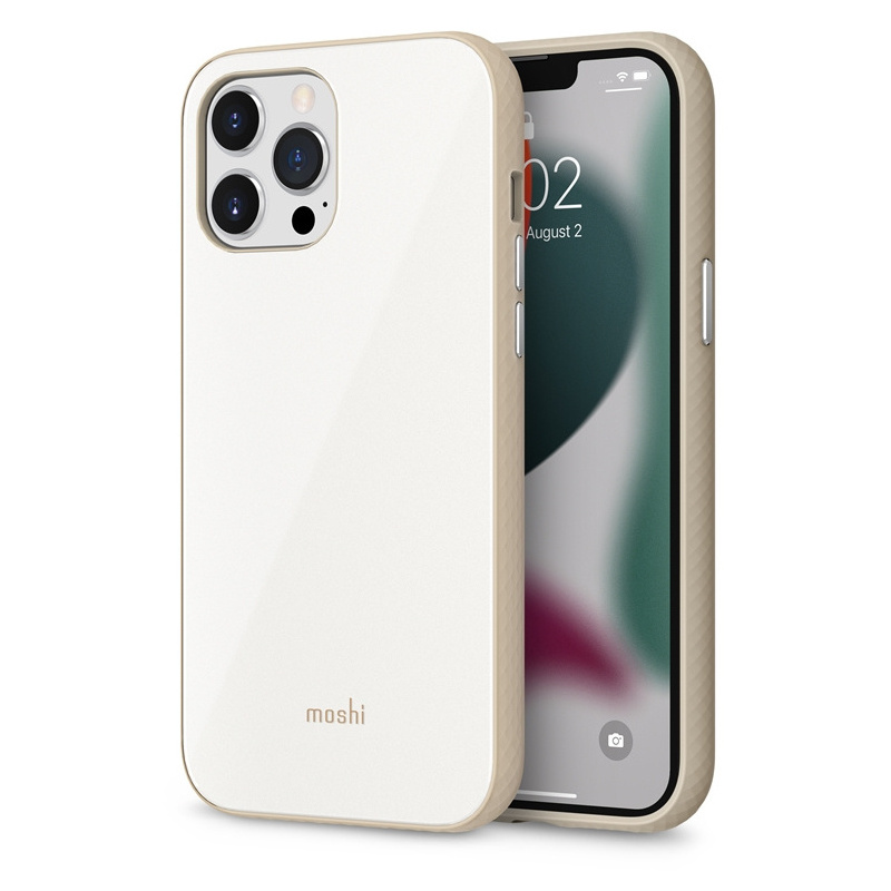 Moshi Distributor - 4711064644715 - MOSH159PEAWHT - Moshi iGlaze Apple iPhone 13 Pro Max (system SnapTo) (Pearl White) - B2B homescreen