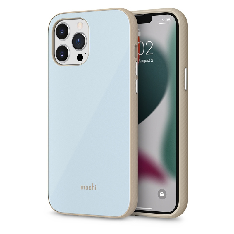 Moshi Distributor - 4711064645118 - MOSH187ADTBLU - Moshi iGlaze Apple iPhone 13 Pro Max (system SnapTo) (Adriatic Blue) - B2B homescreen