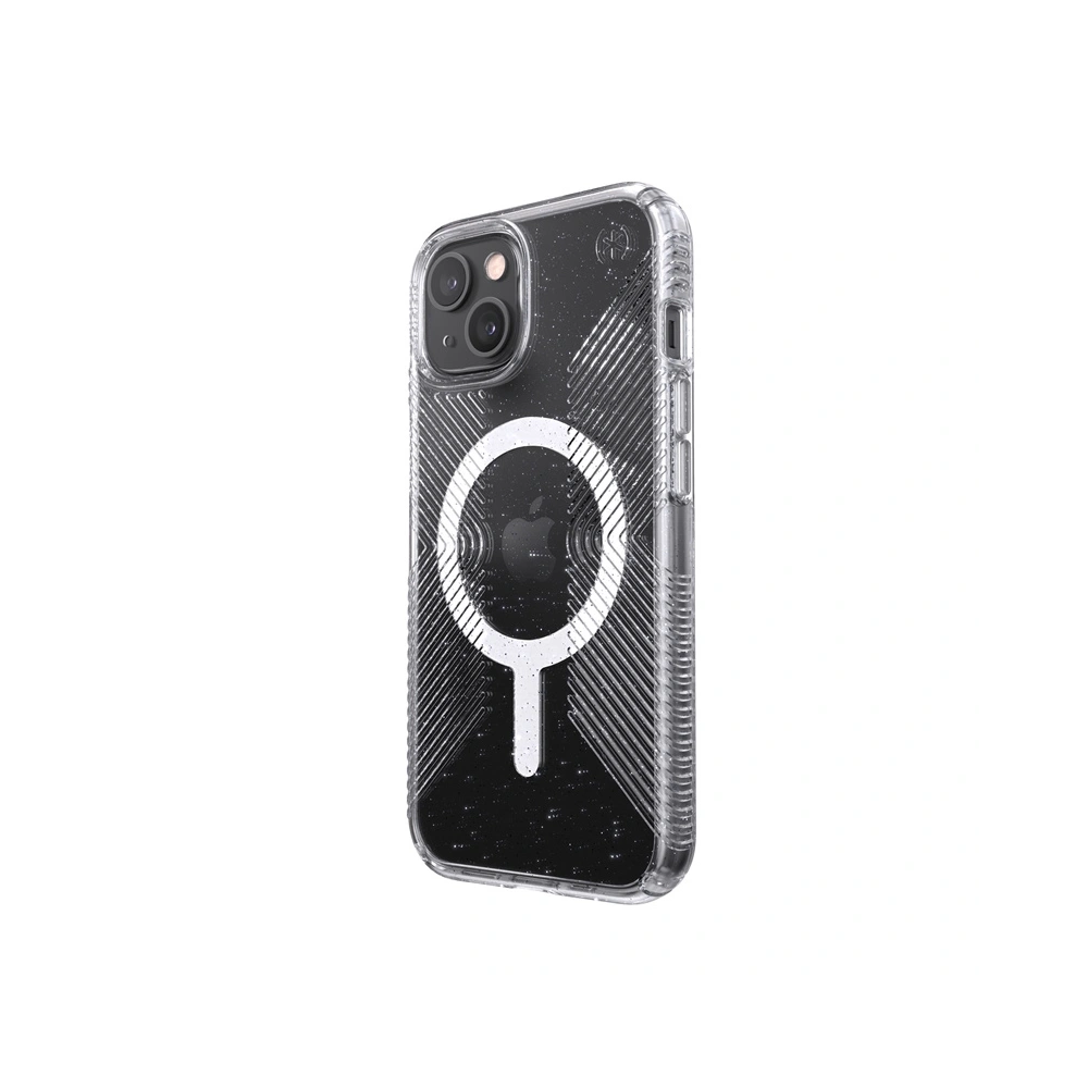 Wholesale Speck Presidio Perfect-Clear Glitter Grips MagSafe MICROBAN Apple iPhone 13 (Clear/Platinum Glitter) - SPK257CLPLAGLI - {ean13} - Hurt