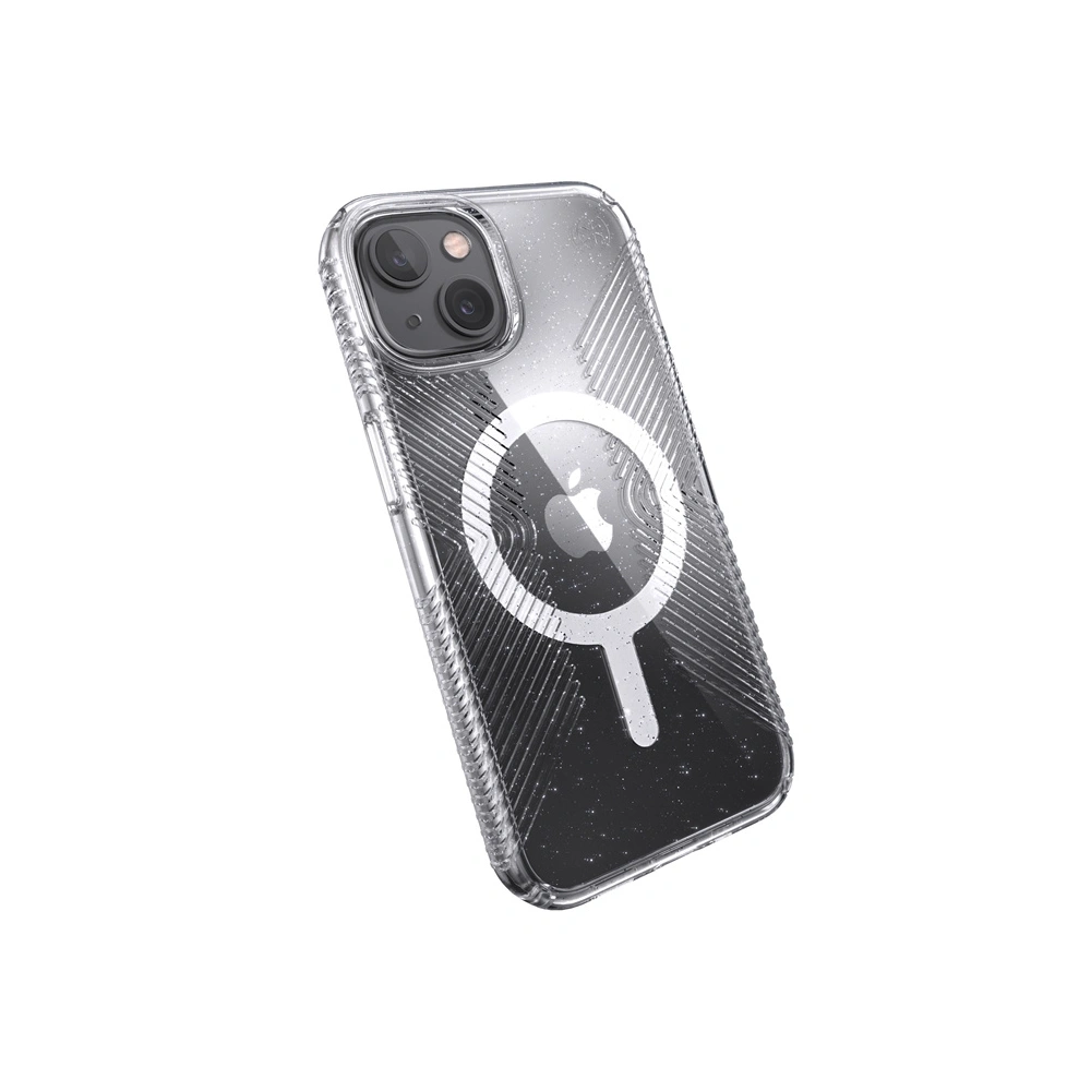 Wholesale Speck Presidio Perfect-Clear Glitter Grips MagSafe MICROBAN Apple iPhone 13 (Clear/Platinum Glitter) - SPK257CLPLAGLI - {ean13} - Hurt