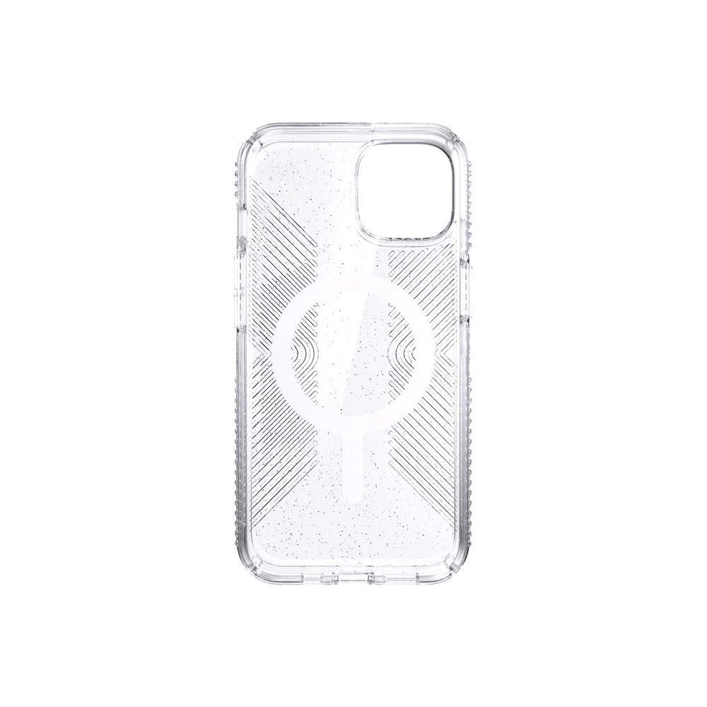 Hurtownia GSM - Etui Speck Presidio Perfect-Clear Glitter Grips MagSafe MICROBAN Apple iPhone 13 (Čiré/Platinové třpytky) - SPK257CLPLAGLI - {ean13} - Hurt