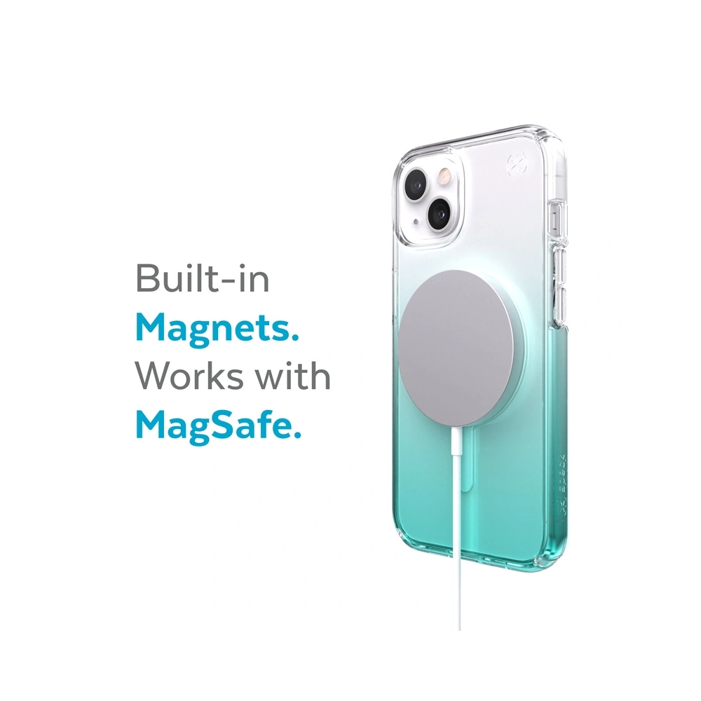 Wholesale Speck Presidio Perfect-Clear Ombre MagSafe MICROBAN Apple iPhone 13 (Clear/Fantasy Teal Fade) - SPK258CLFANTEAFAD - {ean13} - Hurt