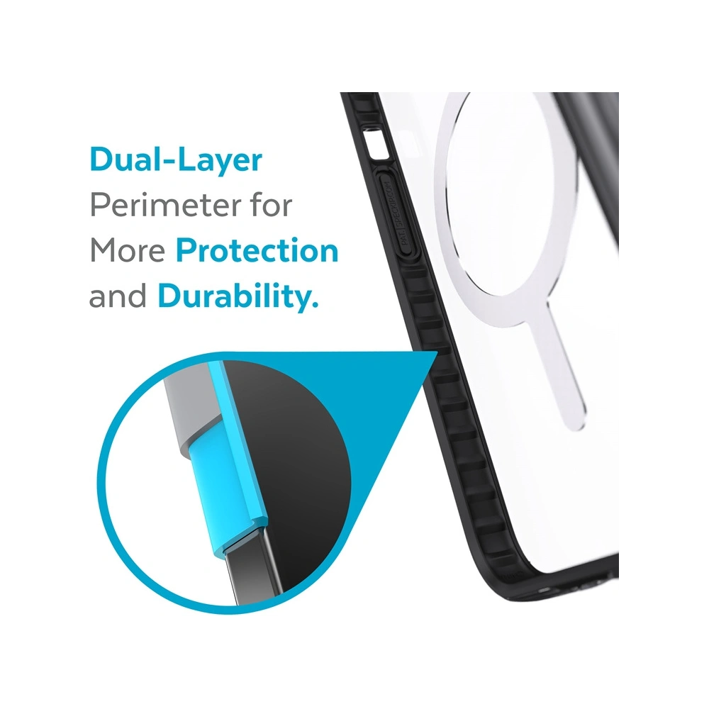 Hurtownia GSM - Etui Speck Presidio Perfect-Clear Impact Geometry MagSafe MICROBAN Apple iPhone 13 Pro (Čirý/Černý) - SPK275CLBLK - {ean13} - Hurt