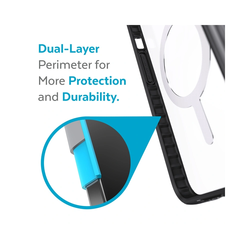 Hurtownia GSM - Etui Speck Presidio Perfect-Clear Impact Geometry MagSafe MICROBAN Apple iPhone 13 Pro Max (Čiré/Černé) - SPK295CLBLK - {ean13} - Hurt