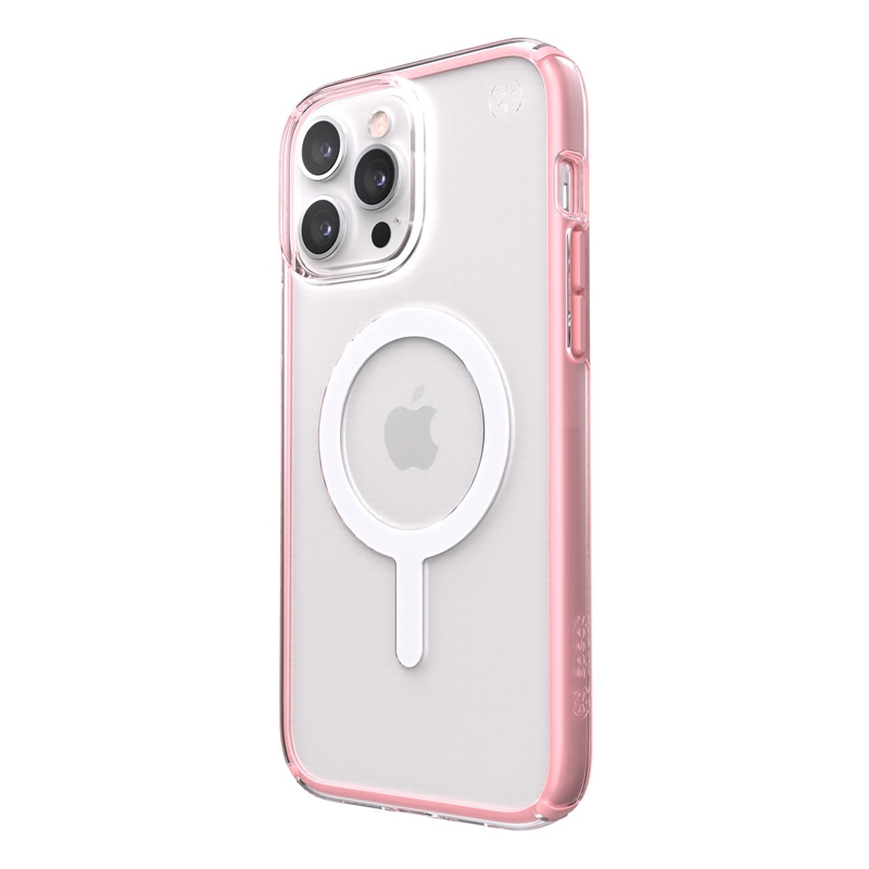 Speck Distributor - 840168505791 - SPK296CLPNK - Speck Presidio Perfect-Clear Impact Geometry MagSafe MICROBAN Apple iPhone 13 Pro Max (Clear/Rosy Pink) - B2B homescreen