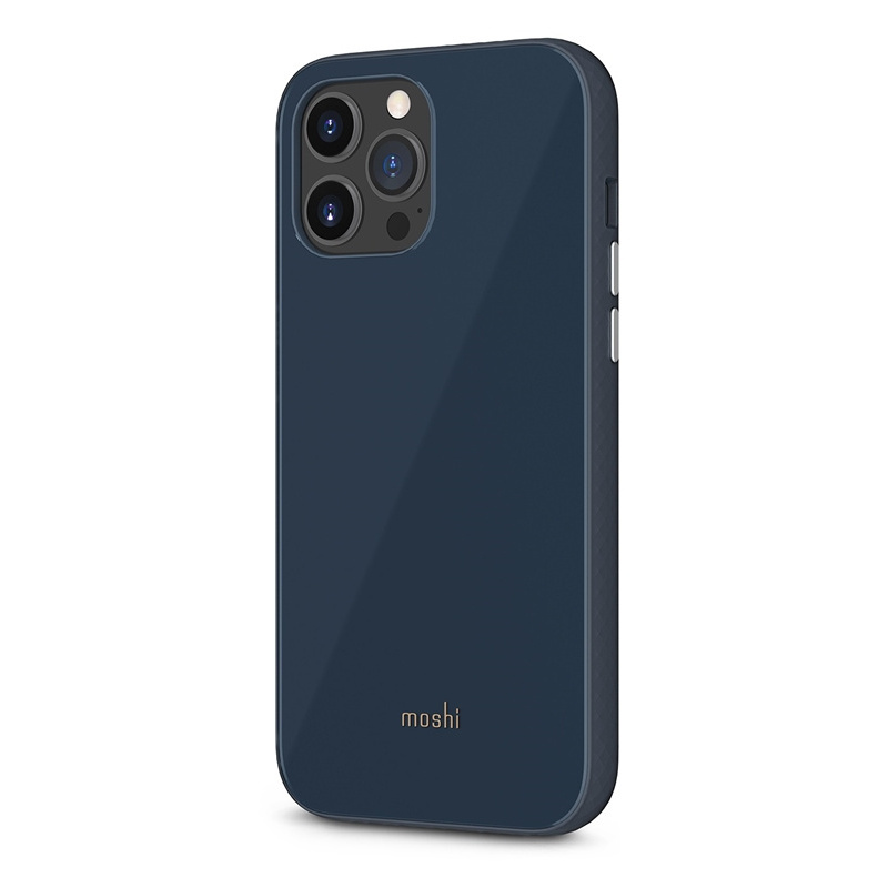 Moshi Distributor - 4711064644678 - MOSH195SLABLU - Moshi iGlaze Apple iPhone 13 Pro Max (system SnapTo) (Slate Blue) - B2B homescreen