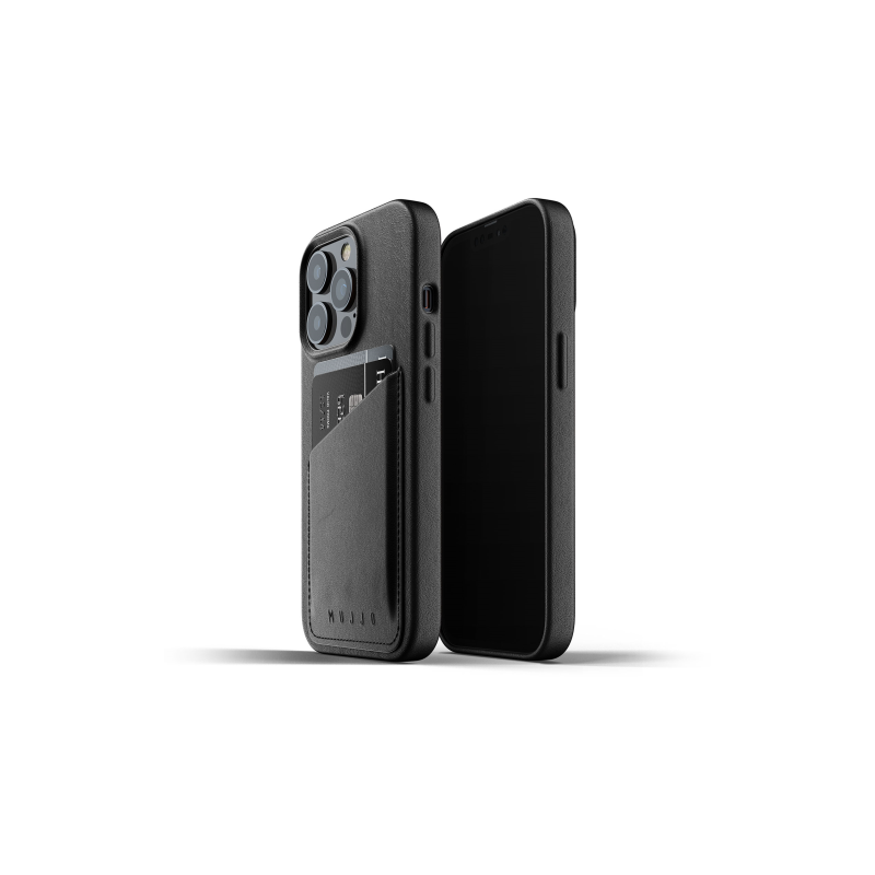 Mujjo Distributor - 8718546172533 - MUJ060BLK - Mujjo Full Leather Wallet Case Apple iPhone 13 Pro (black) - B2B homescreen