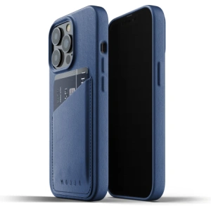 Mujjo Full Leather Wallet Case Apple iPhone 13 Pro Max (blue)