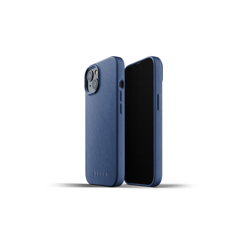 Mujjo Distributor - 8718546172953 - MUJ070BLU - Mujjo Full Leather Case Apple iPhone 13 (blue) - B2B homescreen