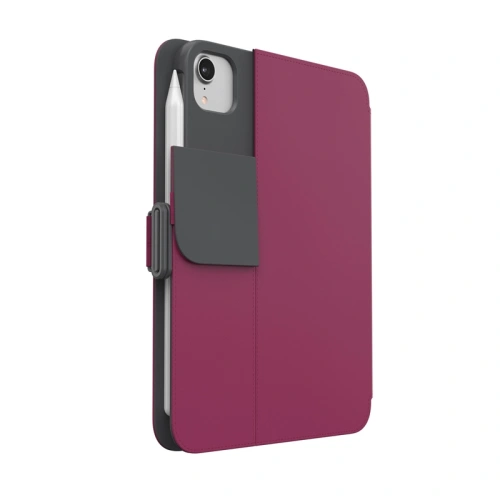 Etui Speck Balance Folio MICROBAN Apple iPad mini 2021 (6. generacji) / iPad mini 8.3" 2024 (7. generacji) (Very Berry Red Slate Grey)