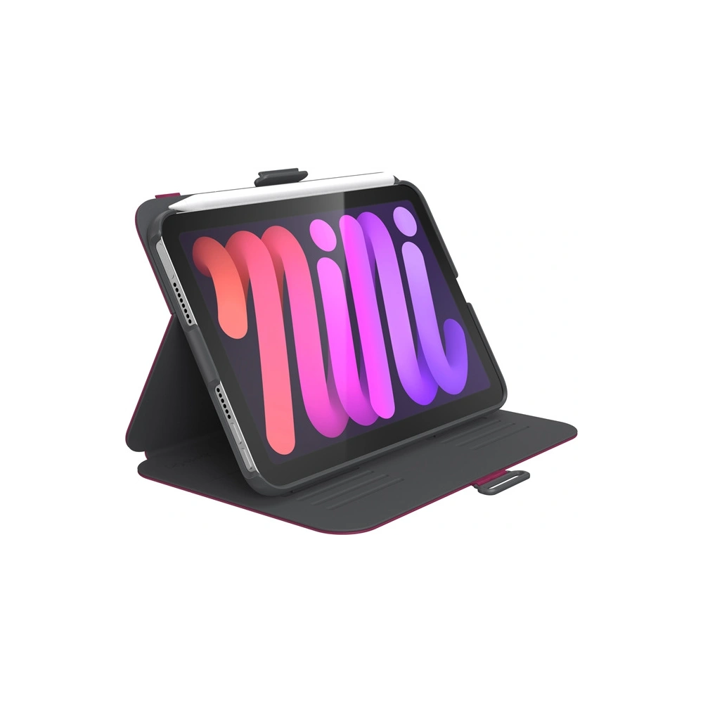 Wholesale Speck Balance Folio MICROBAN Apple iPad mini 2021 6 Gen / iPad mini 8.3" 2024 7gen (Very Berry Red Slate Grey) - SPK300REDSLAGRY - {ean13} - Hurt