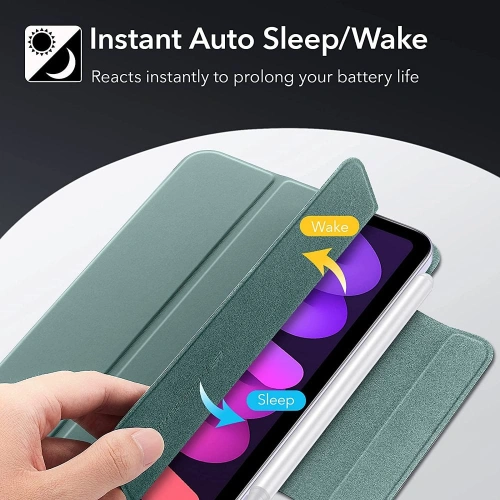 Etui ESR Rebound Magnetic Apple iPad mini 2021 (6. generacji) / iPad mini 8.3" 2024 (7. generacji) Frosted Green