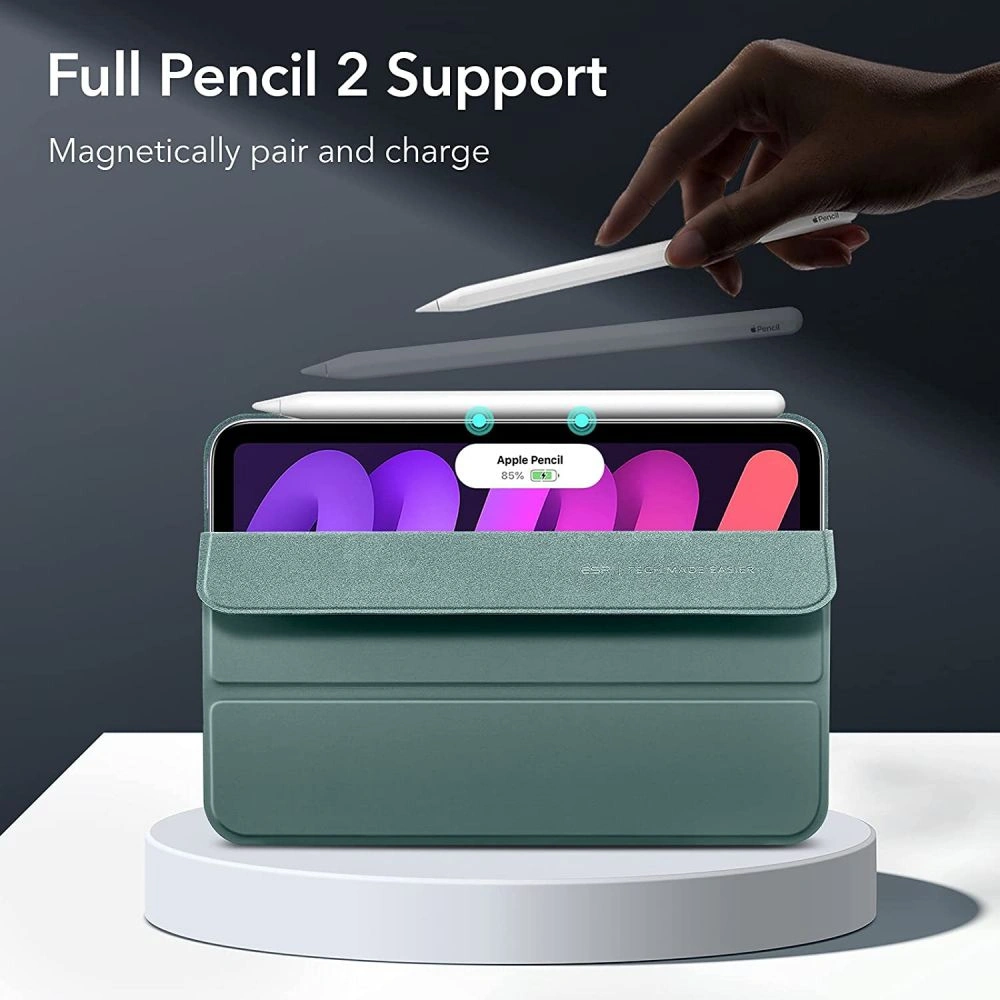 Hurtownia GSM - Etui ESR Rebound Magnetic Apple iPad mini 2021 (6. generacji) / iPad mini 8.3" 2024 (7. generacji) Frosted Green - ESR377GRN - {ean13} - Hurt