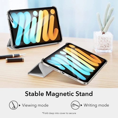 Etui ESR Ascend Trifold Apple iPad mini 2021 (6. generacji) / iPad mini 8.3" 2024 (7. generacji) Silver Grey