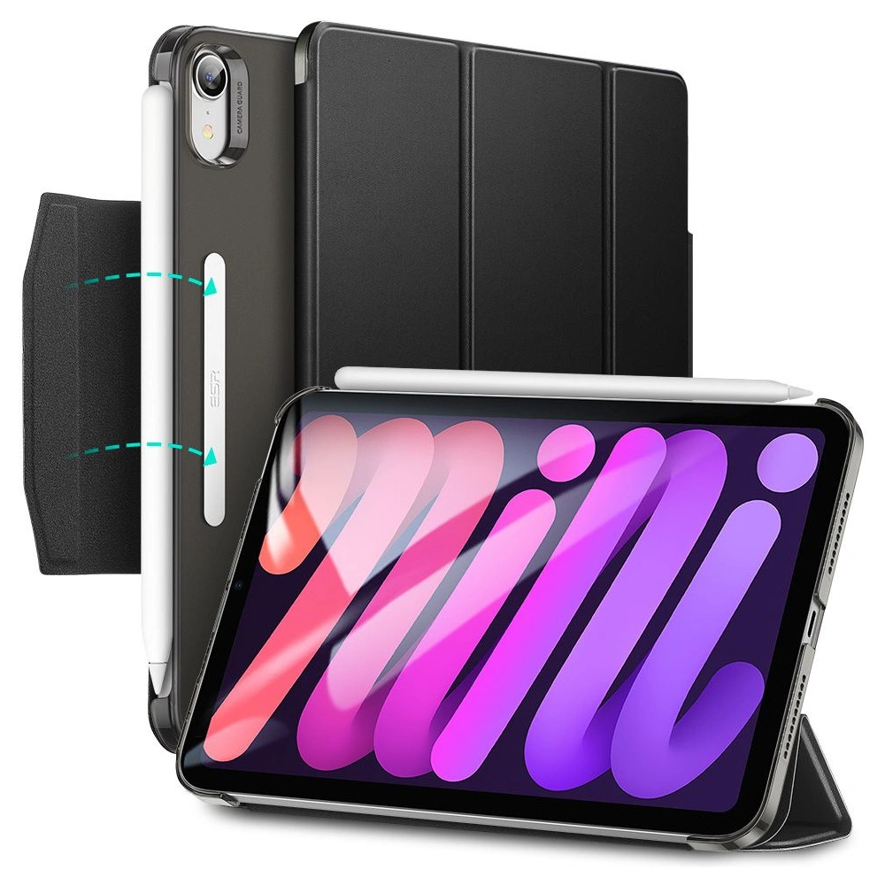 Hurtownia GSM - Etui ESR Ascend Trifold Apple iPad mini 2021 (6. generacji) / iPad mini 8.3" 2024 (7. generacji) Black - ESR379BLK - {ean13} - Hurt