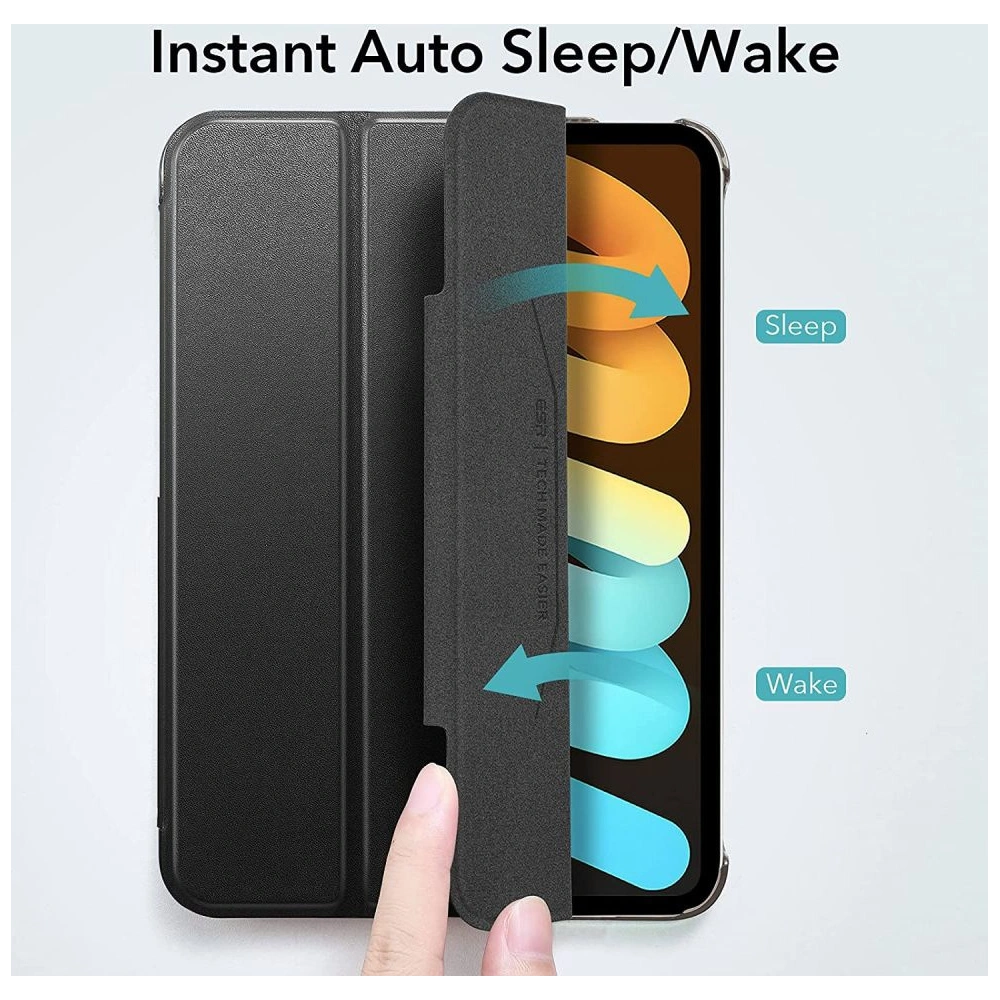 Hurtownia GSM - Etui ESR Ascend Trifold Apple iPad mini 2021 (6. generacji) / iPad mini 8.3" 2024 (7. generacji) Black - ESR379BLK - {ean13} - Hurt