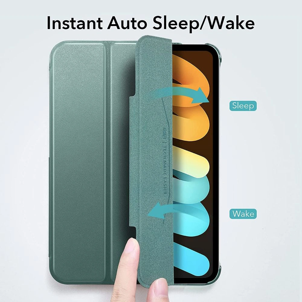 Hurtownia GSM - Etui ESR Ascend Trifold Apple iPad mini 2021 (6. generacji) / iPad mini 8.3" 2024 (7. generacji) Dark Green - ESR380GRN - {ean13} - Hurt