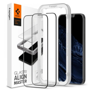 Sticlă temperată Spigen GLAS.tR Slim AlignMaster Apple iPhone iPhone 14 Plus / 15 Plus Negru [2 PACK]