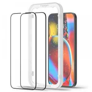 Sticlă temperată Spigen GLAS.tR Slim AlignMaster Apple iPhone iPhone 14 Plus / 15 Plus Negru [2 PACK]