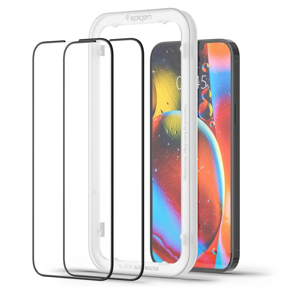 Hurtownia GSM - Sticlă temperată Spigen GLAS.tR Slim AlignMaster Apple iPhone iPhone 14 Plus / 15 Plus Negru [2 PACK] - SPN1840BLK - {ean13} - Hurt