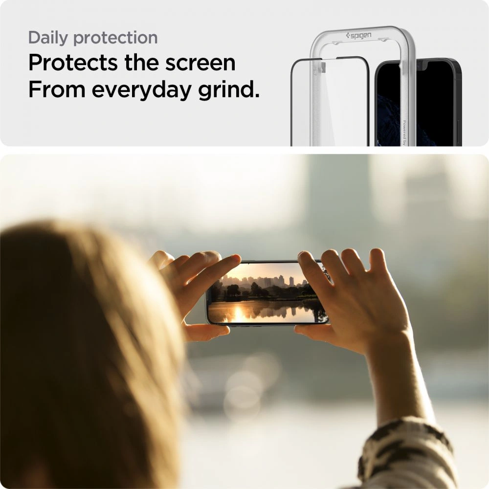 Hurtownia GSM - Sticlă temperată Spigen GLAS.tR Slim AlignMaster Apple iPhone iPhone 14 Plus / 15 Plus Negru [2 PACK] - SPN1840BLK - {ean13} - Hurt