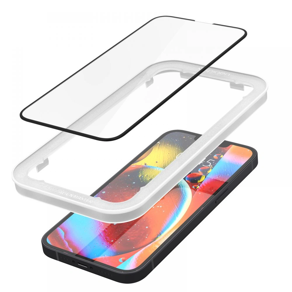 Hurtownia GSM - Szkło hartowane Spigen GLAS.tR Slim AlignMaster Apple iPhone 14/13/13 Pro Black [2 PACK] - SPN1842BLK - {ean13} - Hurt